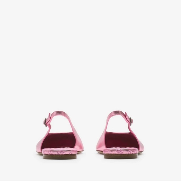 BURBERRY
Leather Baby Slingback Ballerinas In Flash